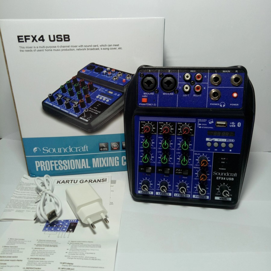 mixer soundcraft 4 channel efx4 USB BLUETOOTH