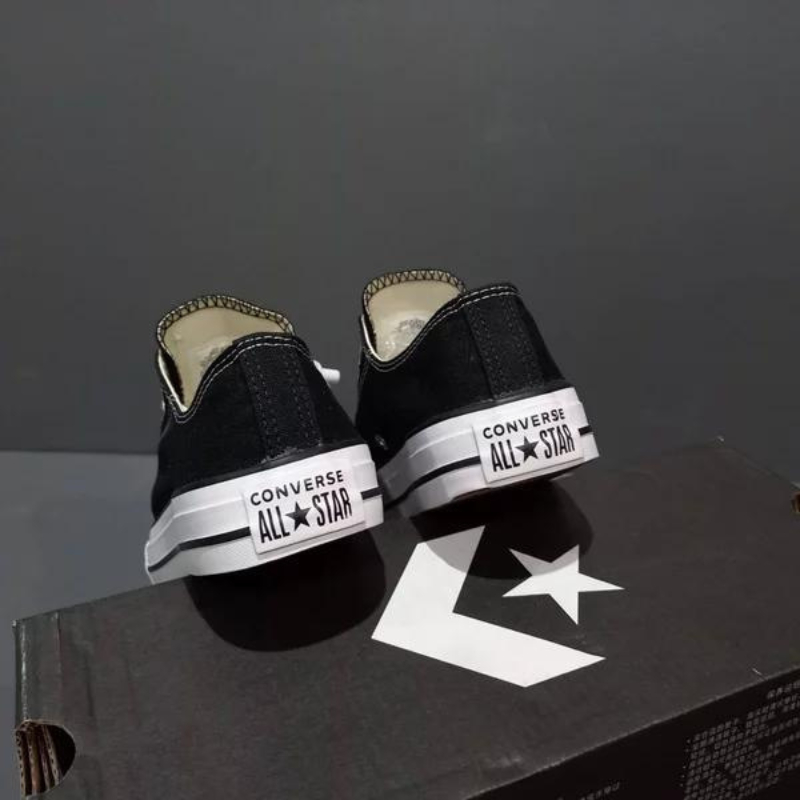 Sepatu Convers Pendek All Star Hitam Putih Sepatu Sekolah Cewe Cowo / Converse CT AS Canvas ox black white / Sepatu Converse All Star Black Sepatu Converse Casual Low Murah 36-43