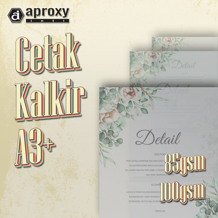 

CETAK KALKIR PAPER TRANSPARENT A3+, 85-100 GSM