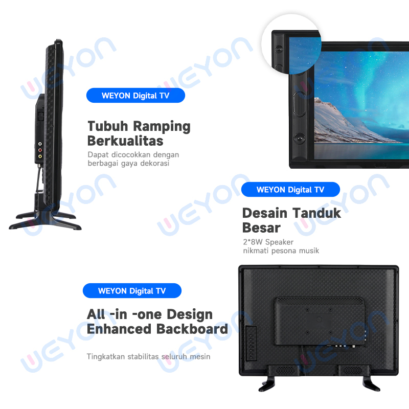 Weyon Sakura TV LED Digital 24 INCH/25 INCH Televisi DVB-T2 FULL HD ORIGINAL GARANSI 1 TAHUN (Digital-24AWIDE)