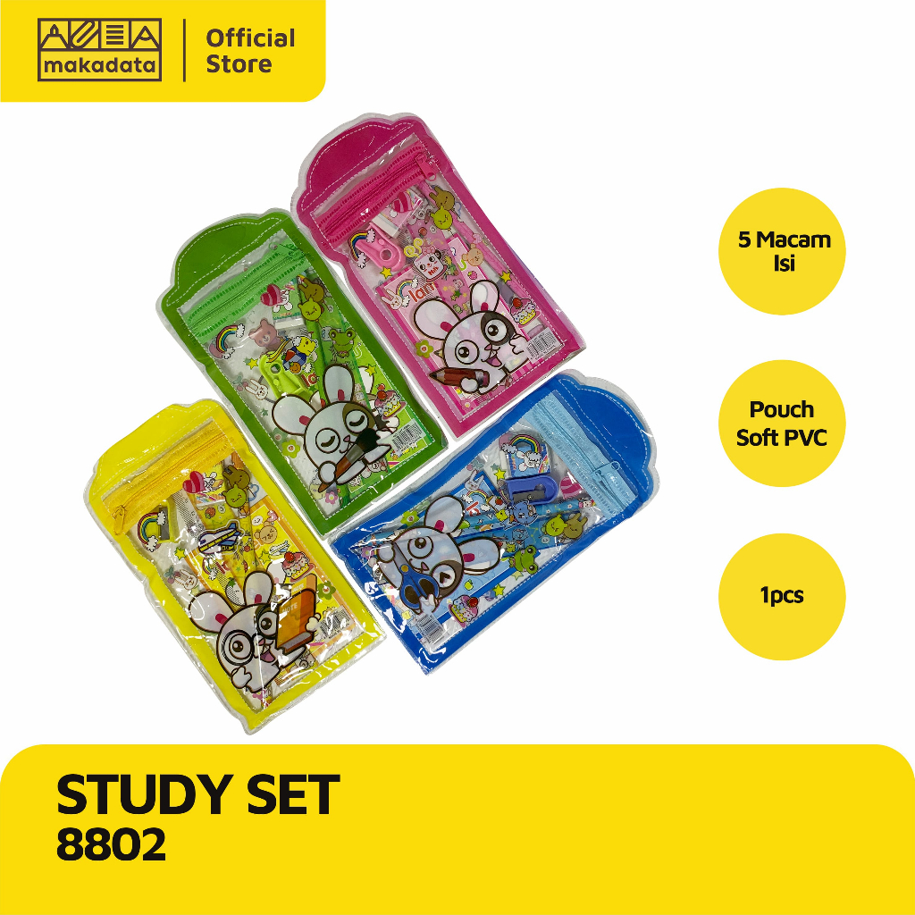 

STATIONERY SET / STUDY SET / PAKET ALAT TULIS KARAKTER 8802 MURAH