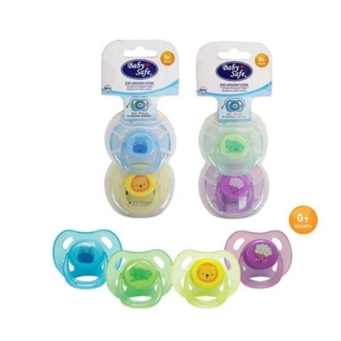 Baby Safe Air flow Pacifier S M 0+ 6+ bulan empeng bayi isi 2 PC01S PC02M EMPENG