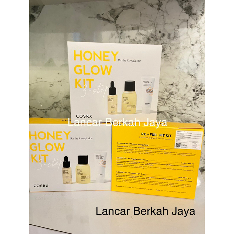 BPOM COSRX Honey Glow Kit - Full Fit Propolis Trial Kit (3 Step)