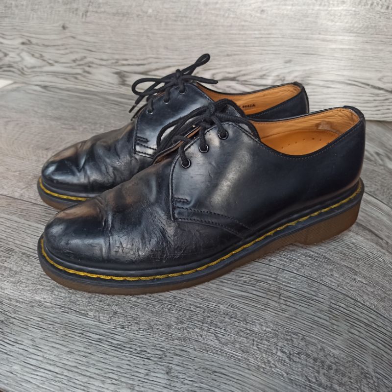 dr martens 1461 blacksmooth double stitch 39/40