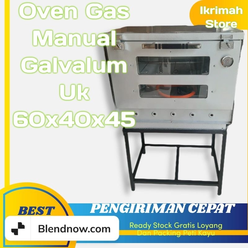 Oven Gas Manual Bahan Galvalum Plus Termometer uk 60x40x45 cm / OVen galvalum / oven gas manual