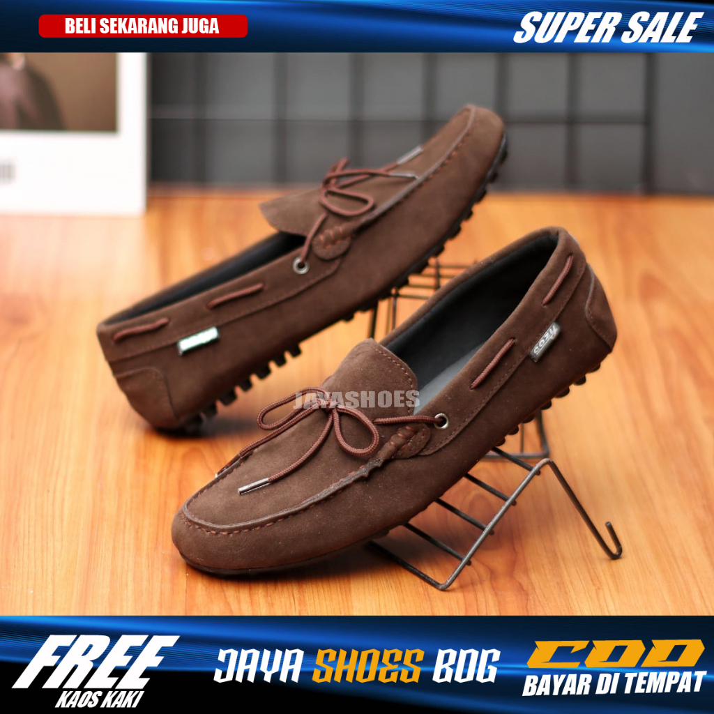 SINES|Sepatu Casual Slip On Pria Keren Original Kekinan Model Slop Mocasin Tali Santai Murah