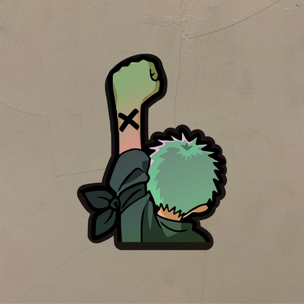 

Stiker Anime Hologram Zoro One Piece Case Hp dan Laptop 7 Cm