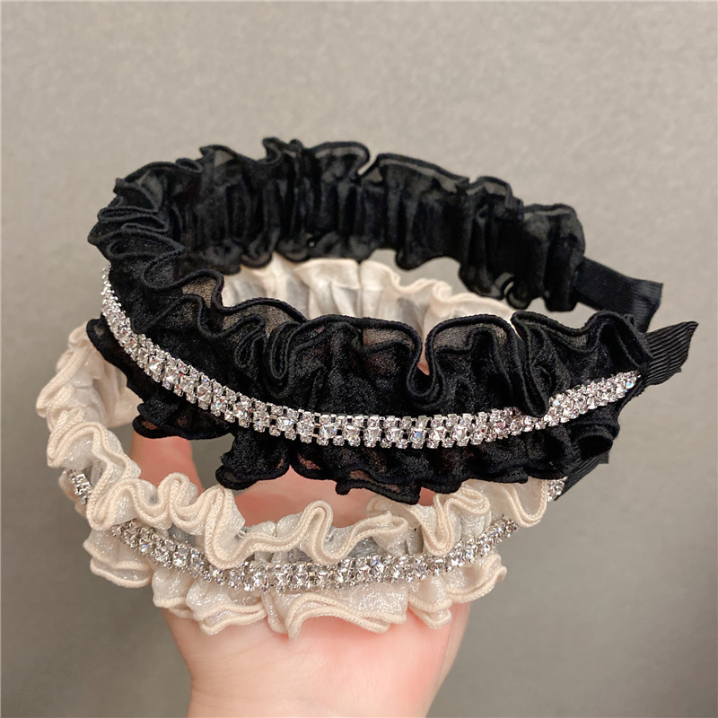 Caliloops Bando Bandana Kerut Scrunchies Korean Style Berlian Nicci