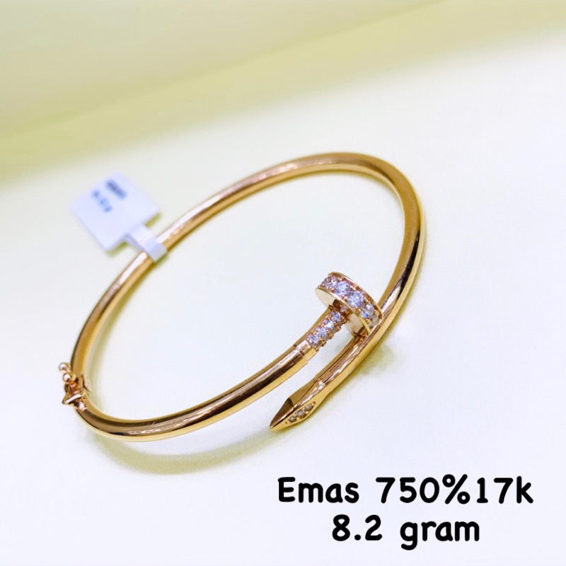 gelang paku emas 750%