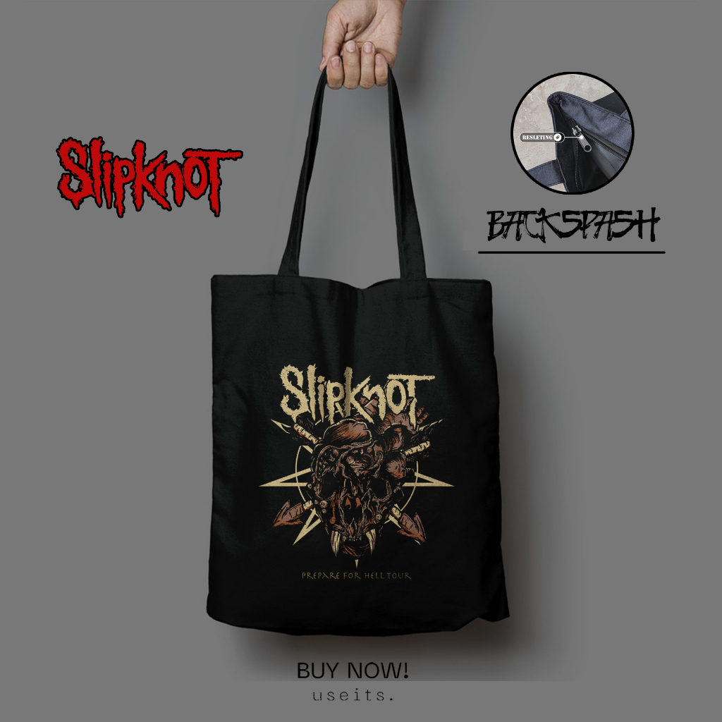 Totebag Tas Band Slipknot Custom Pria Wanita - SLIPKNOT