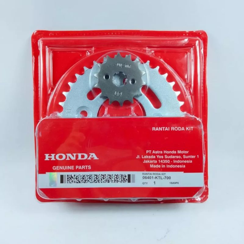 GEARSET DAN RANTAI HONDA SUPRA FIT NEW SUPRA X ,125 KARISMA KIRANA