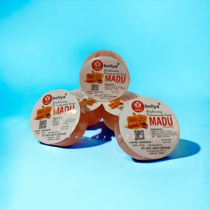 Sabun Madu Batang Boliya Tranparant Soap 40grm - Ecer