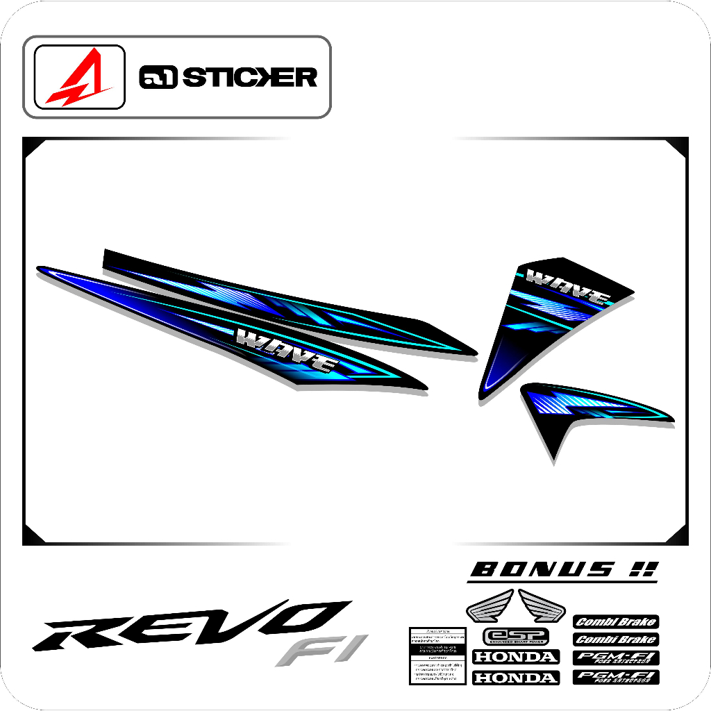 STRIPING REVO FIT SIMPLE/ FI / K12 / STIKER REVO FIT / STICKER REVO FIT / FI / STOCK DECAL WAVE 110 