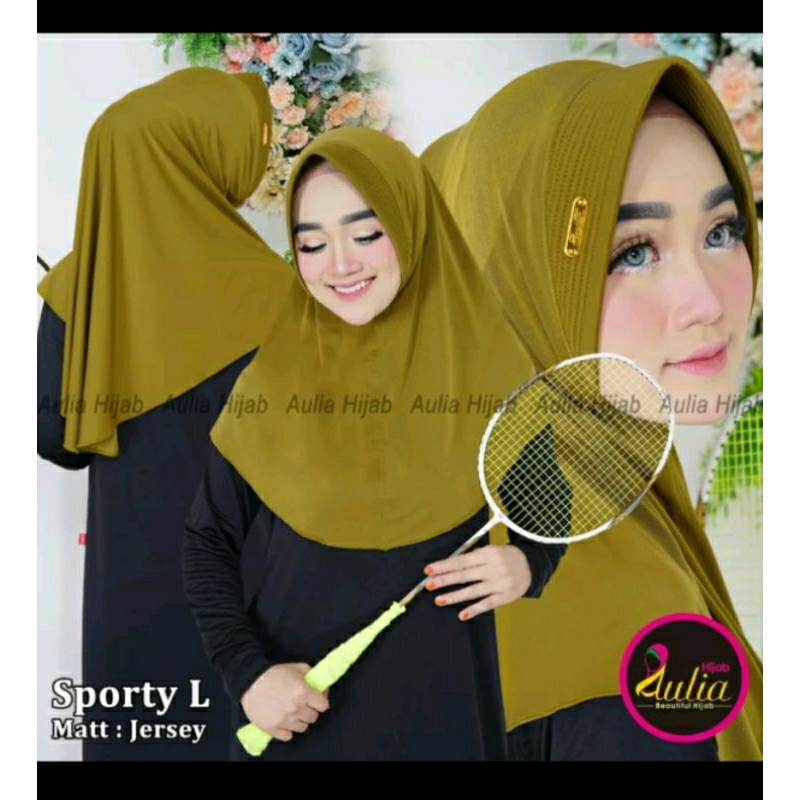 jilbab sport ukuran L menutup dada