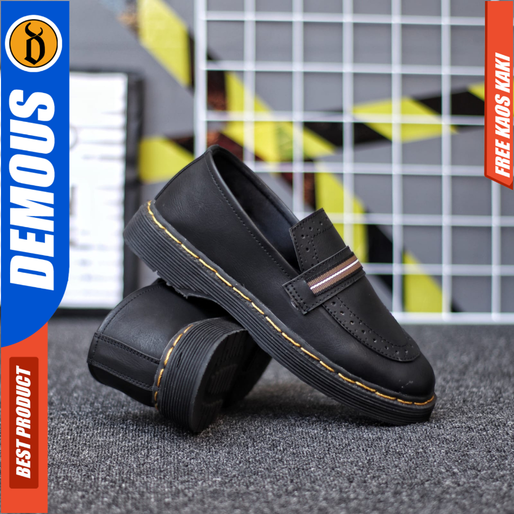 Sepatu Docmart Loafers Pantofel Formal Low Boots Kerja Pria