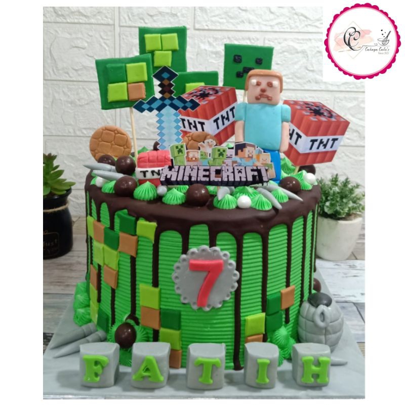 

Kue Ulang Tahun Minecraft / Minecraft Cake / Kue Ultah Karakter Minecraft Robot