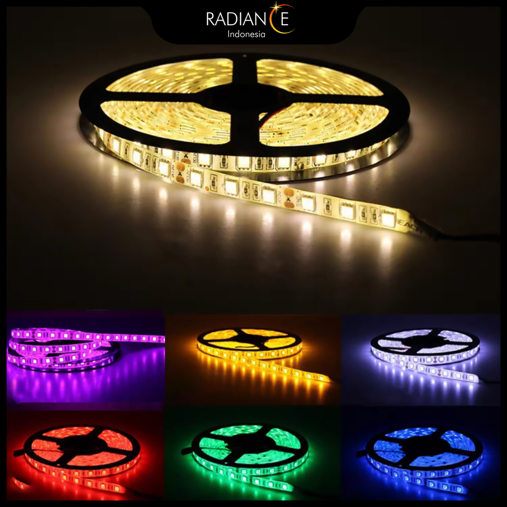 Lampu Strip LED 5050 DC12Volt  IP44 Led Strip Waterproof Mata Besar