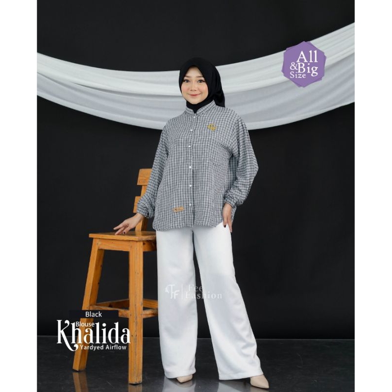 Khalida Blouse fee fashion // blouse kotak // blouse kekinian // kemeja wanita motif