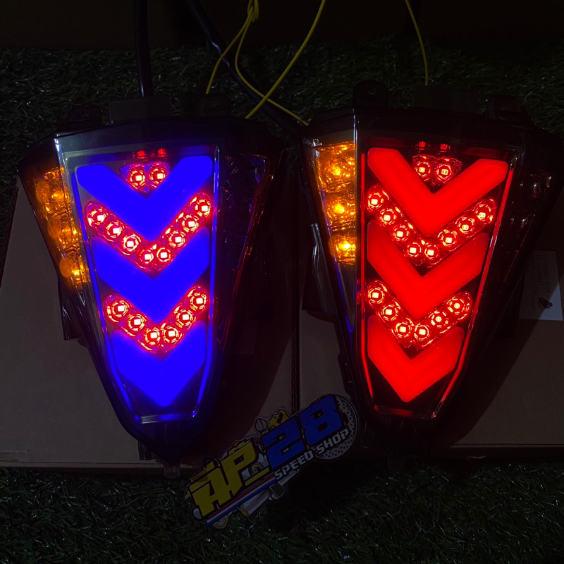 PAKET KOMPLIT LAMPU STOP BELAKANG PLUS SEIN LED YAMAHA R15 LAMA V2 MODEL 3 IN 1 / STOPLAMP BELAKANG R 15 V2 OLD PLUS SEN LED