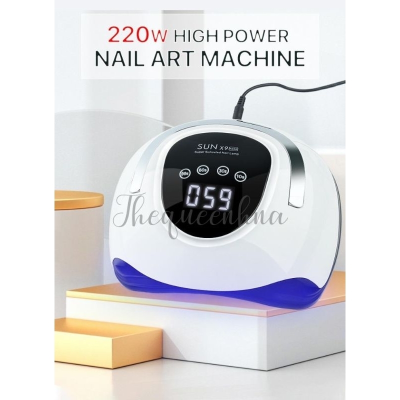 SUN X9 MAX 220W Garansi Satu Bulan Touchscreen UV Lamp 57leds Sensor Gerak Alat Pengering Kutek Nail art UV Led Nail Lamp Pengering Kuku Profesional Pengering Kutek manicure