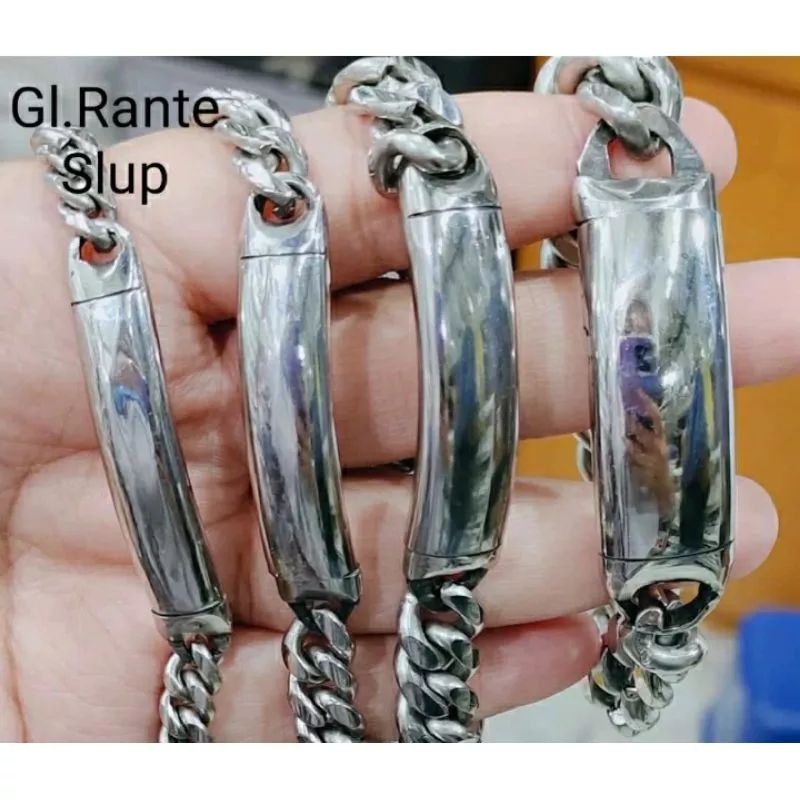 gelang rantai pria slup baja stainless anti karat anti luntur