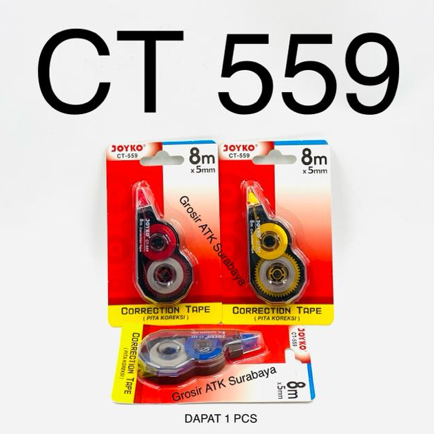 

( DAPAT 1 ) Correction Tape / Tip-Ex Kertas Joyko CT-559 / CT 559