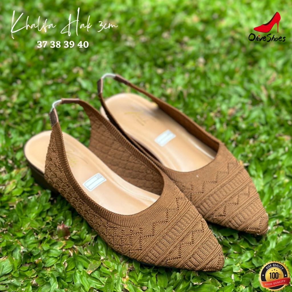 (OLIVE) SEPATU SLOP KHALIFA