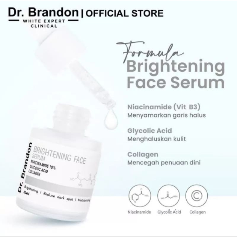 Dr. Brandon Double Brightening Face Serum Niacinamide + collagen