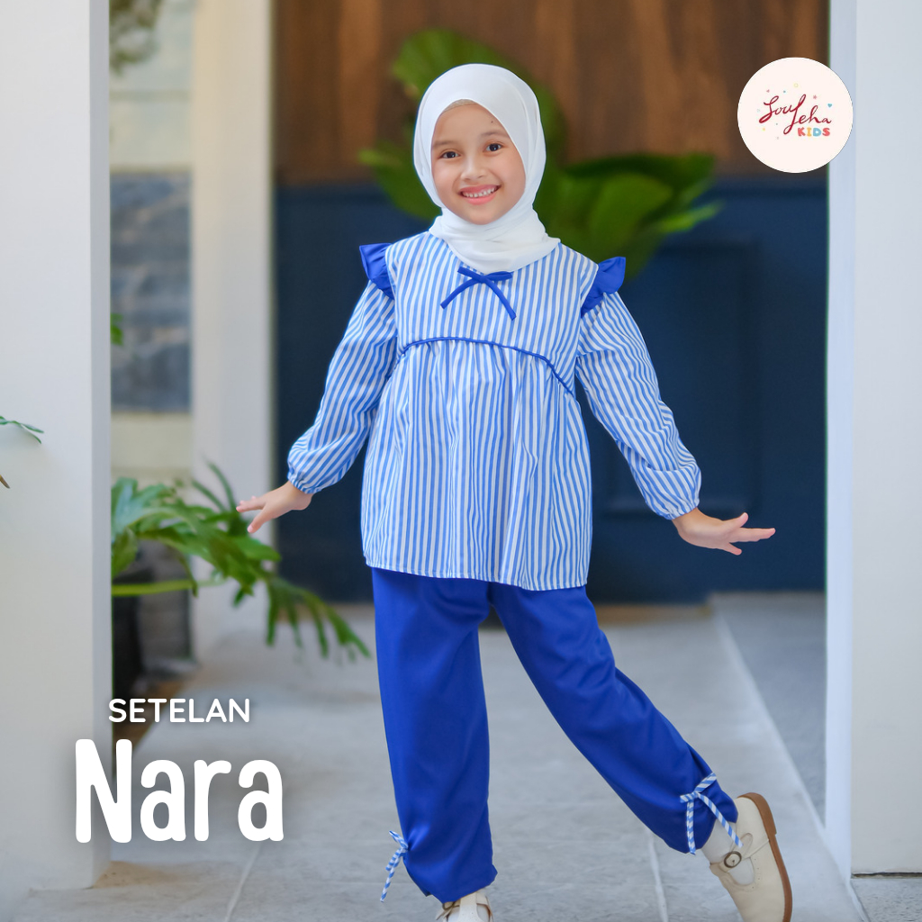 Soulleha Setelan Anak Nara Bahan Katun Premium 1-9 Tahun