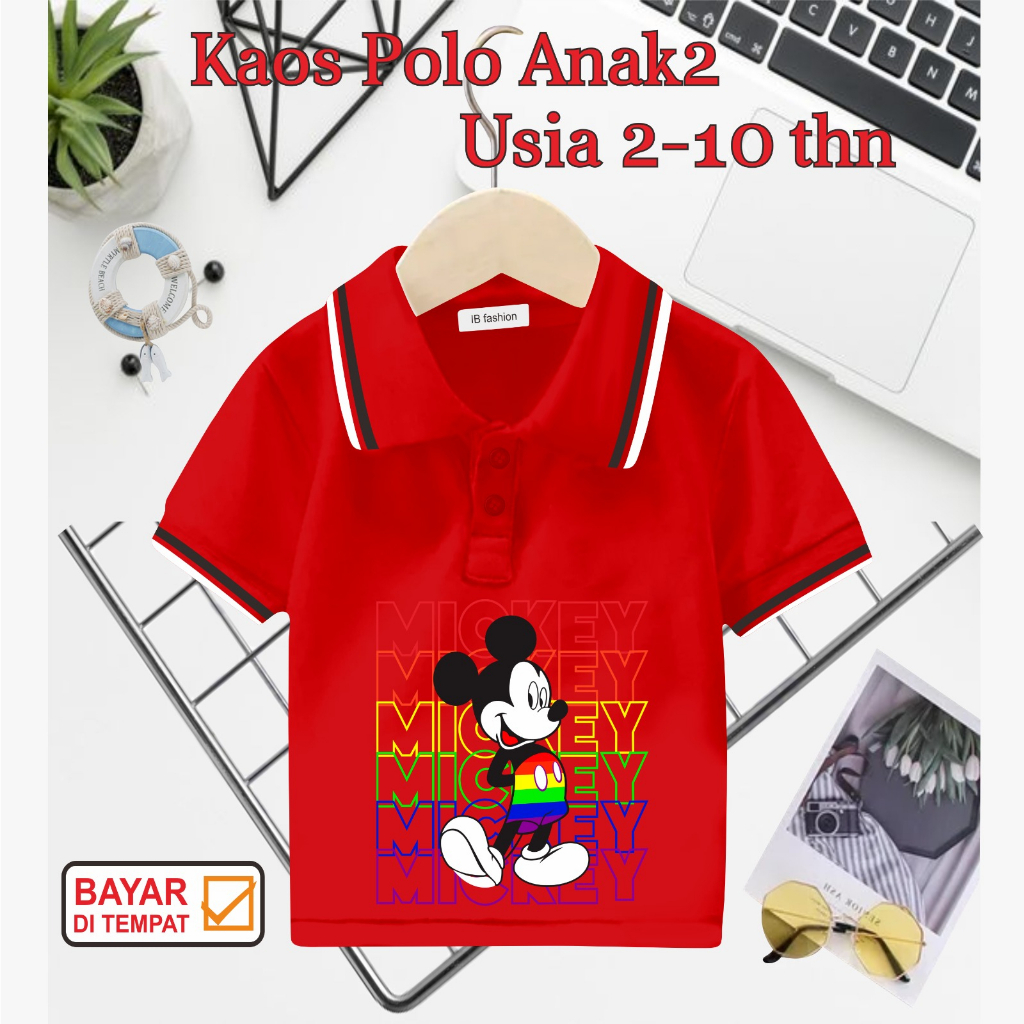 ((IB))KAOS ANAK2 KERAH POLO/M1CKEY DIGIITAL SABLON