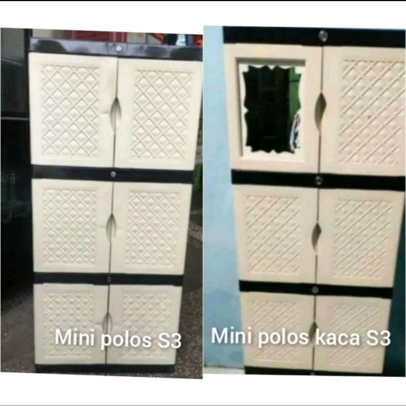 Lemari Plastik Aquose Mini susun 3