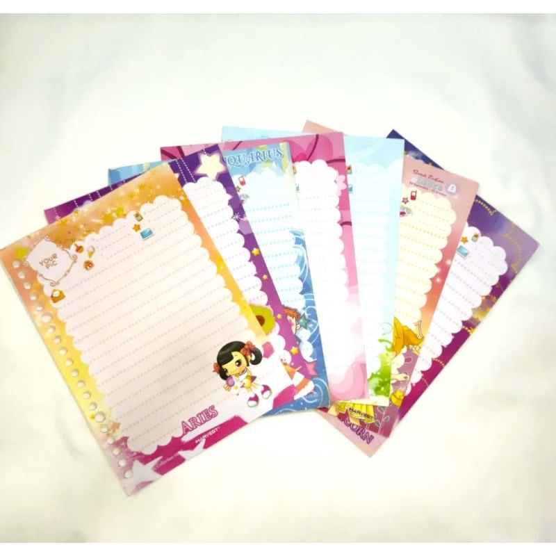 (HARGA PER LEMBAR)Kertas  Binder Harvest A5 / Kertas File A5 - Series Zodiac Shio