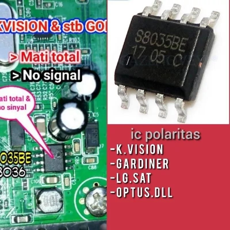 s8035/s8036 IC polaritas k-vision &amp; gol