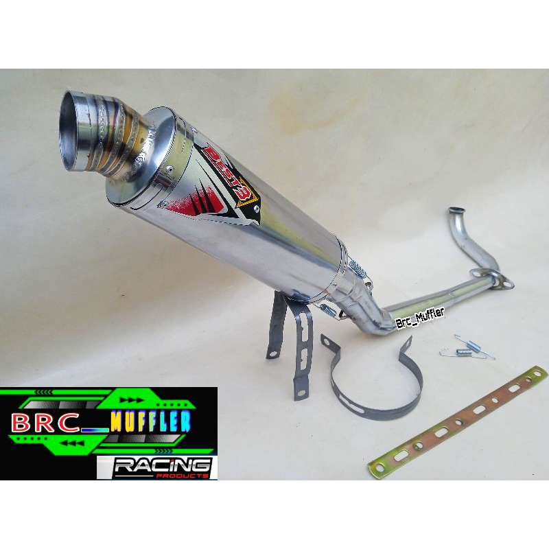 KNALPOT RACING BEST3 TRI FULL SYSTEM BEAT ALL SERIES, BEAT KARBU, BEAT PGM-FI NEW 2020-2023, BEAT ST