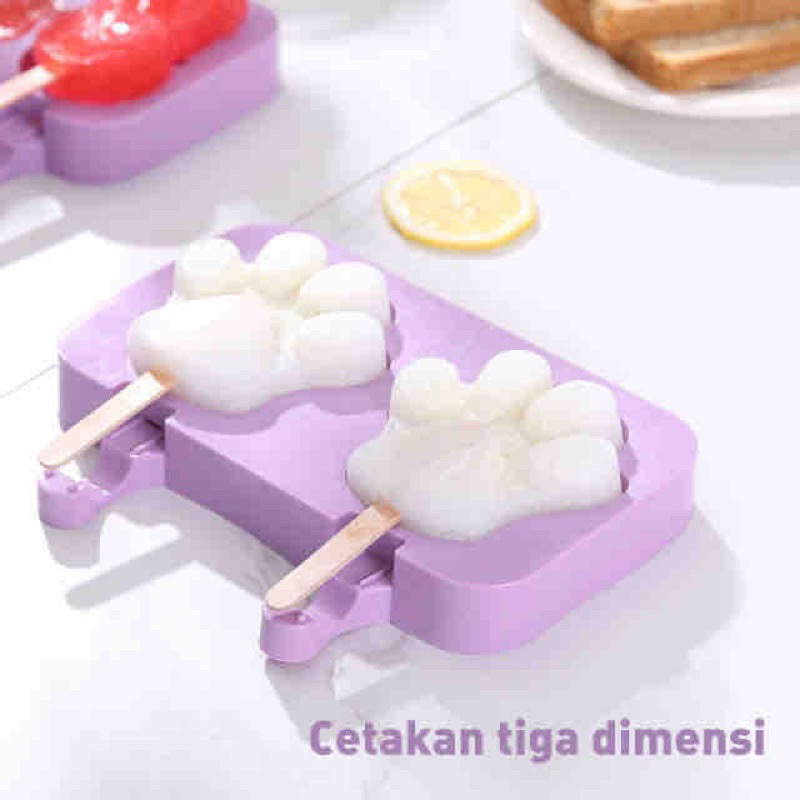 MJ88 Cetakan Ice Cream PopSicle Coklat Cetakan Agar Agar Jelly Mold Silikon Karakter Ice Cream Lucu Super Murah