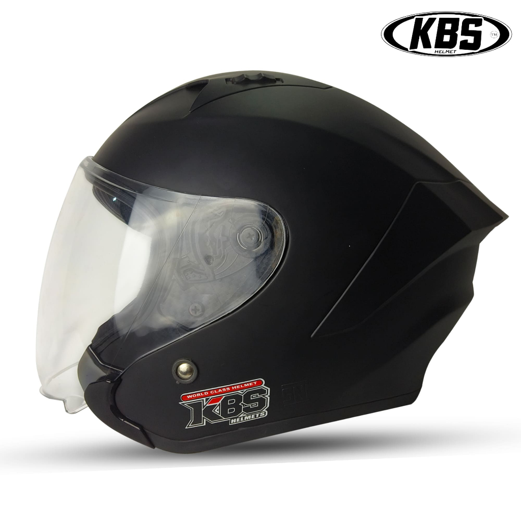 HELM HALF FACE KBS HAKAI KAYROZ HITAM DOF/ HELM PRIA DAN WANITA DEWASA SNI