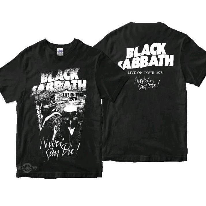 Kaos BLACK SABBATH Live on tour 1978 never say die Premium tshirt rock vintage