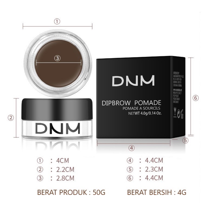 DNM Eyebrow Cream Gel Alis Mata Waterproof Tahan Lama