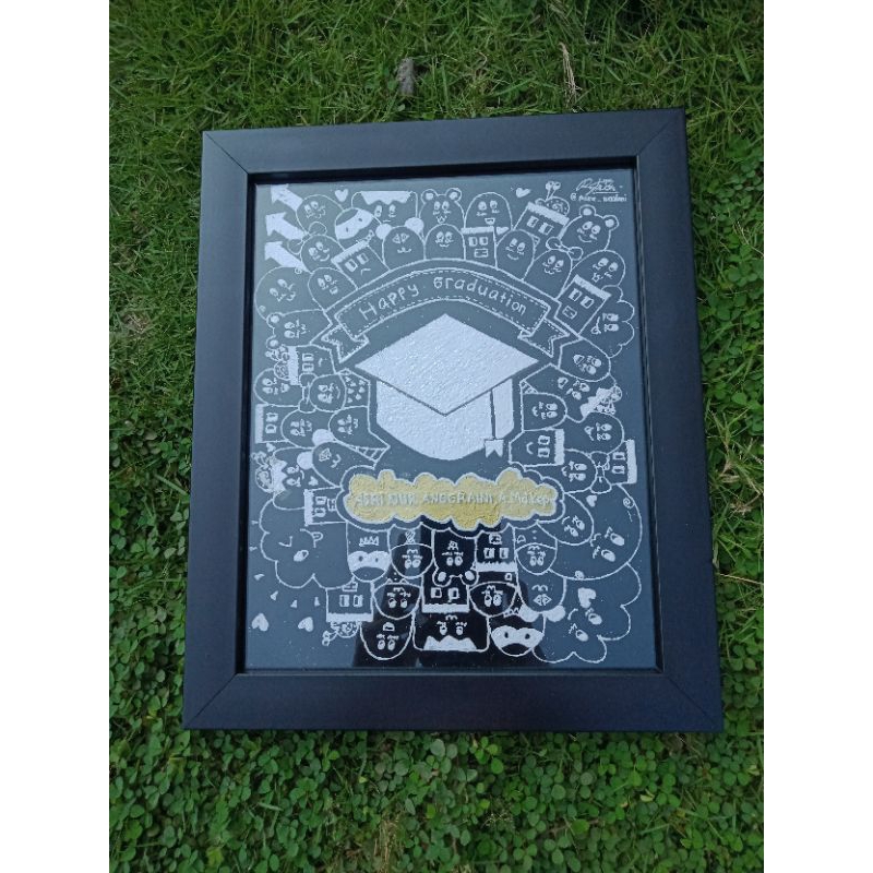 FRAME HENNA ART DOODLE RANDOM / HADIAH WISUDA / ULTAH  YA uk.10R