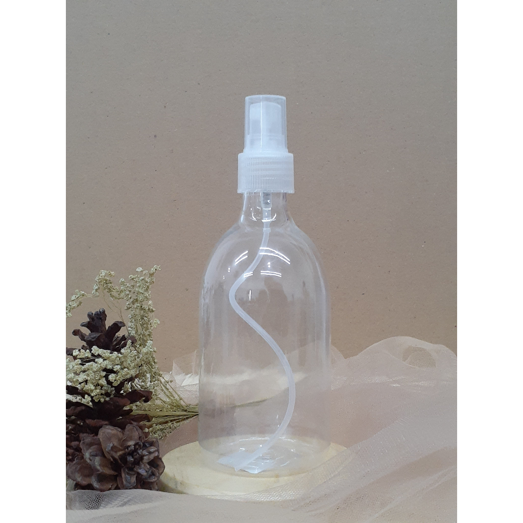 Botol Plastik PET 300ml Scarlet Bening Tutup Spray