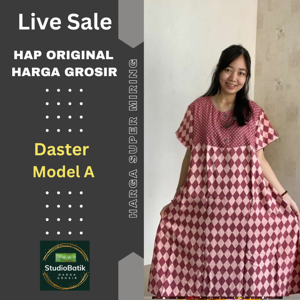 Daster Batik Ibu HAP Original Model A Harga Grosir Langsung Pabrik StudioBatik.HAP