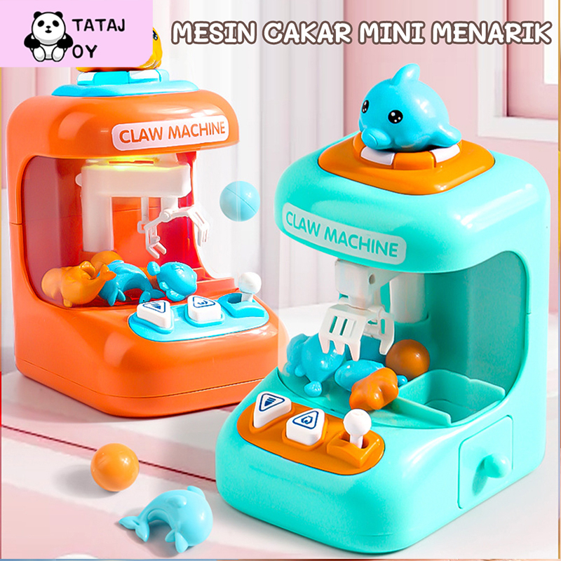 NEW!!! Tatajoy Mesin Capit Boneka Mini/ Mainan Interaktif Mesin Capit Bola Permen Mini /Mesin Cakar