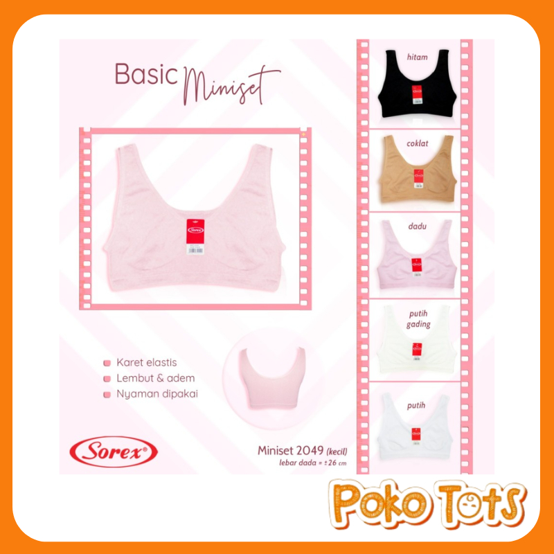 Sorex Young Basic Miniset 2049 Size Kecil Miniset Tanpa Kawat Mini Set Bra Pakaian Dalam Wanita Sorex WHS