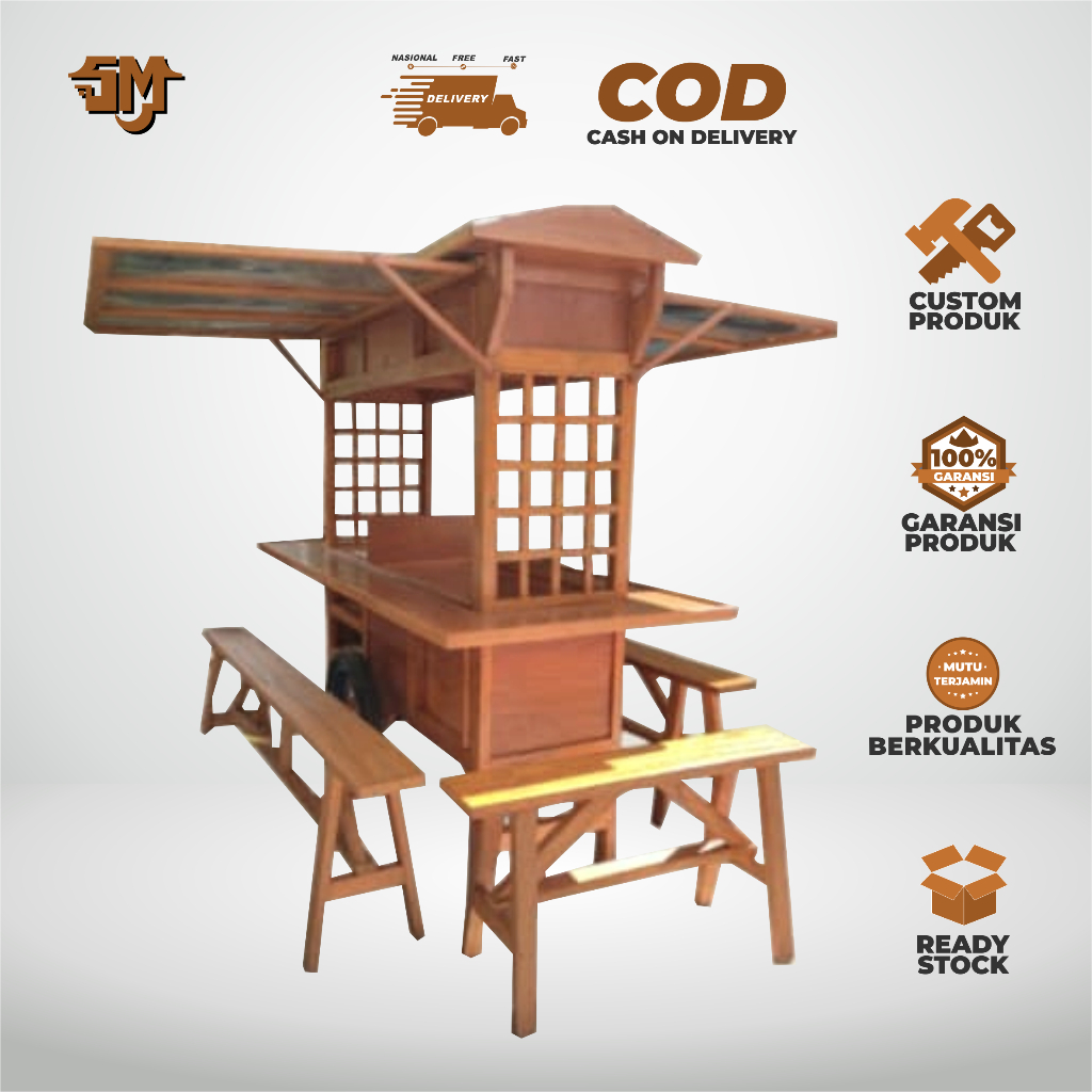 Gerobak Angkringan Jepang Penutup Atap/Grobak Angkringan Modern