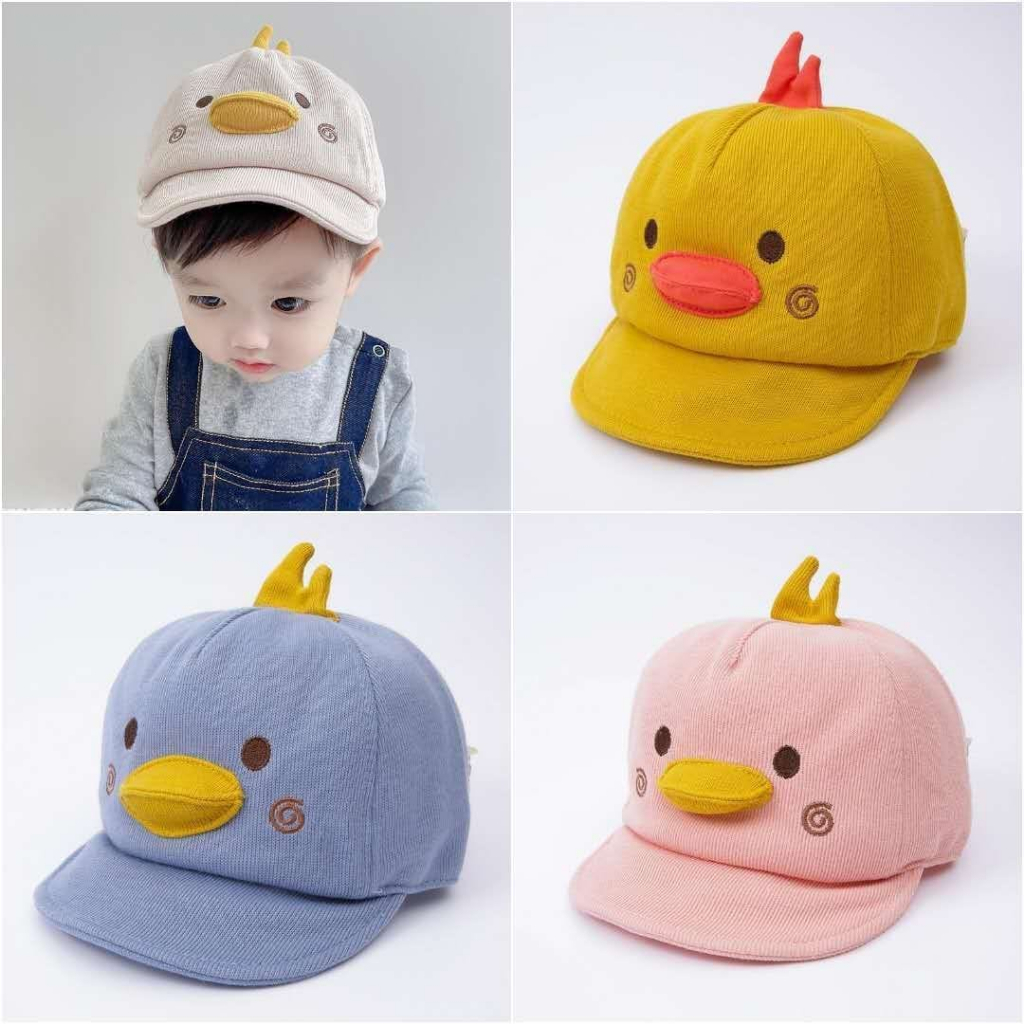 Topi 3D Duck Face 1-3 Tahun PREMIUM QUALITY Topi Anak Bordir Wajah Bebek Unisex CBKS VC