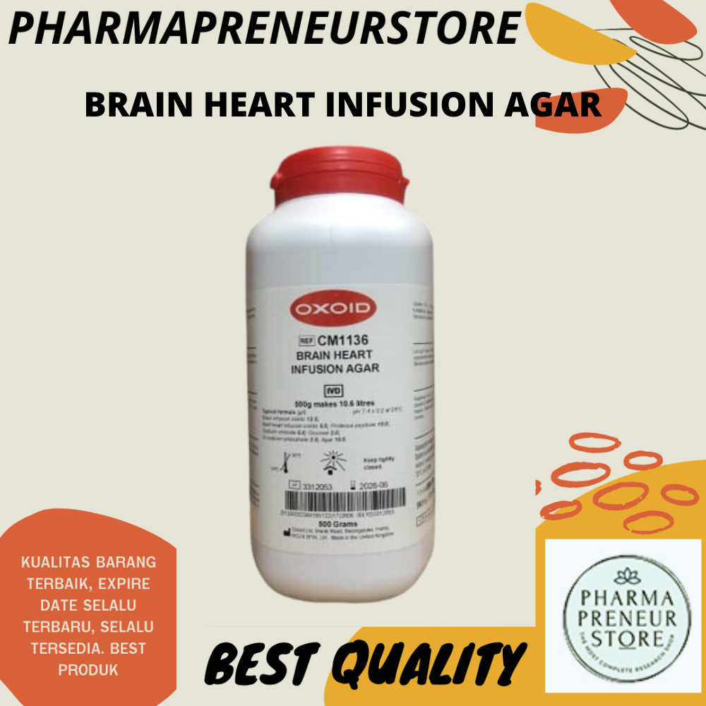 BRAIN HEART INFUSION AGAR 500 GRAM OXOID BEST QUALITY