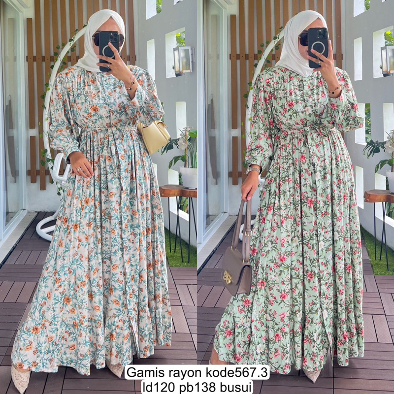 gamis rayon terlaris kode 567.3 by alvaro collection