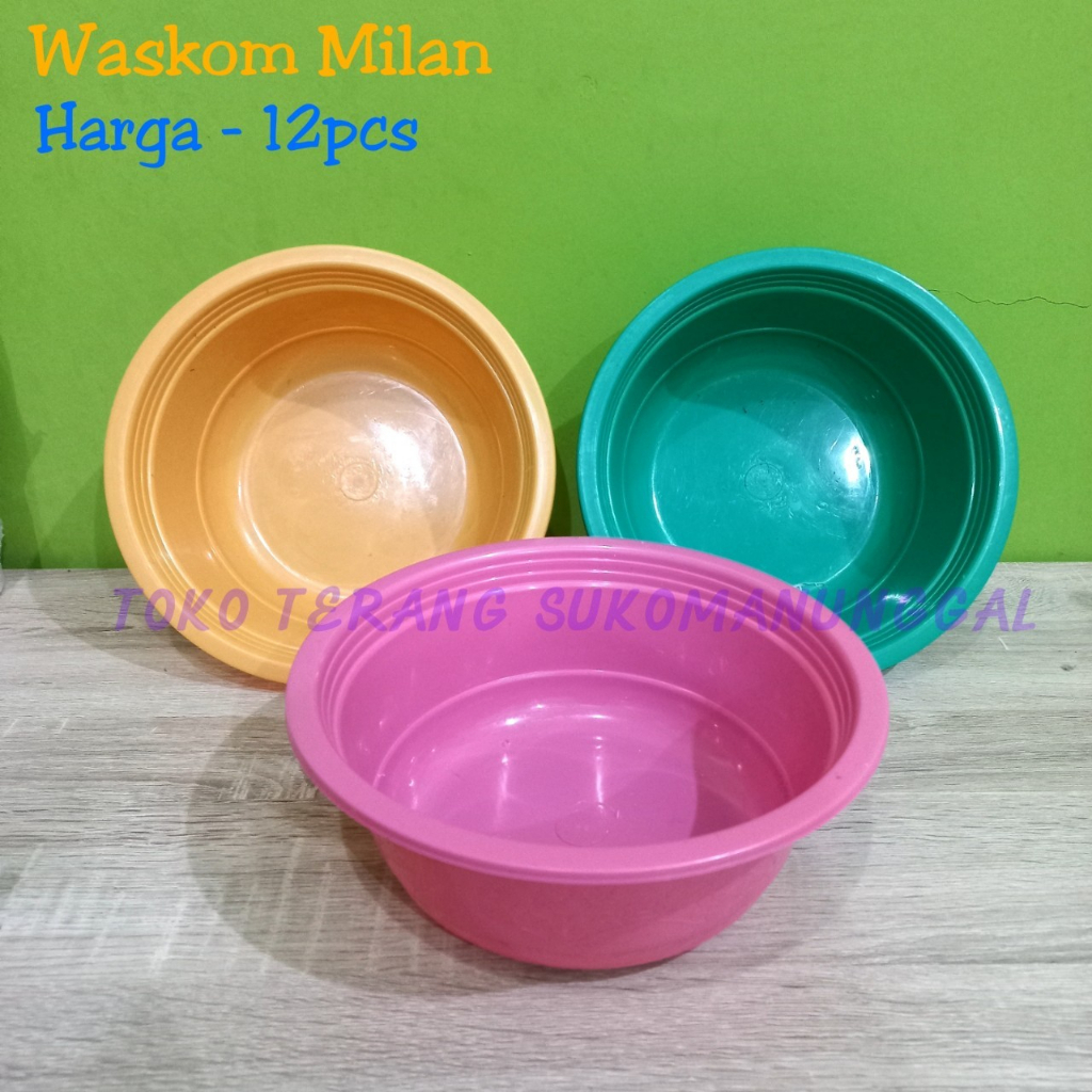 Isi 12 PCS Waskom Milan /Waskom Plastik/Waskom berkatan /Baskom Hajatan/Baskom
