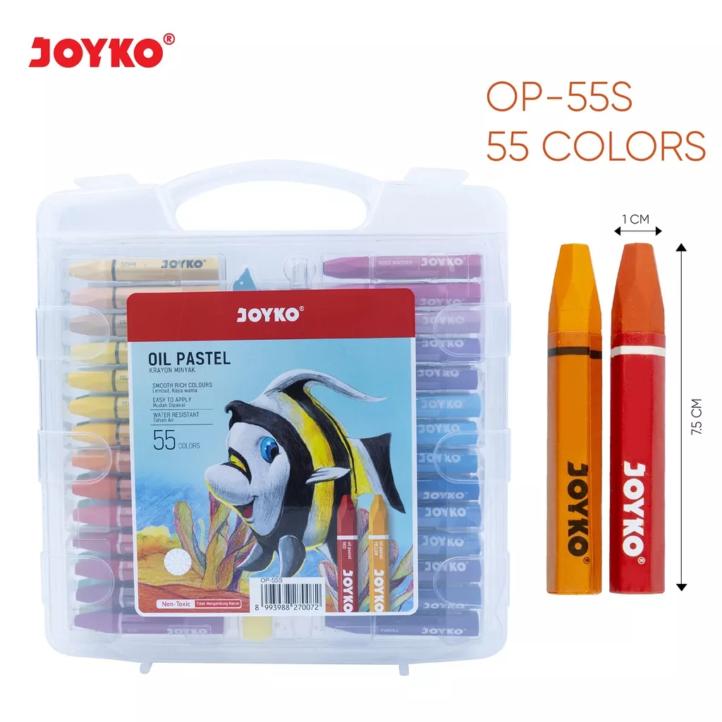 

Oil Pastel / Krayon Minyak Joyko 55 Warna / Crayon Joyko 55 Warna