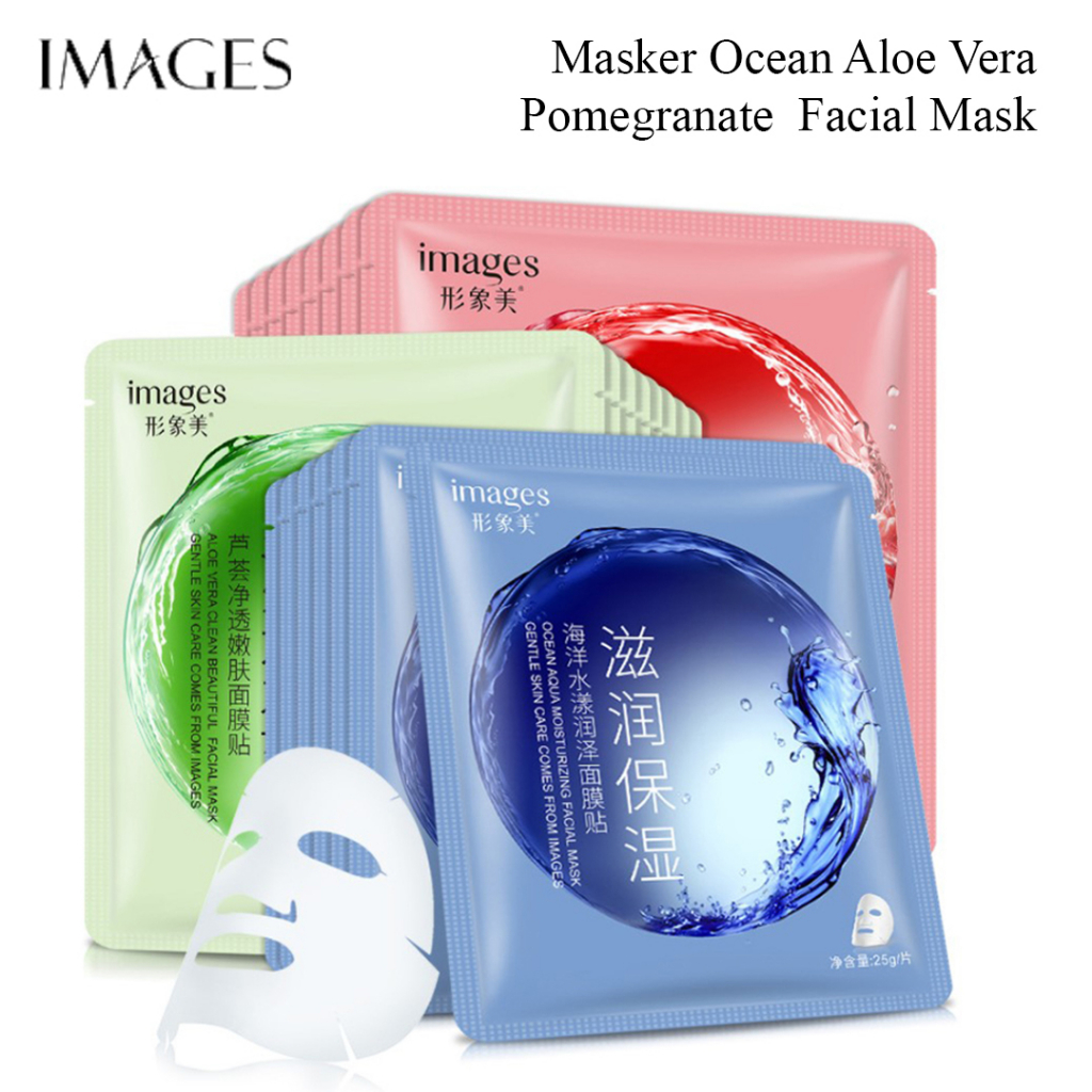 IMAGES Masker Ocean Aloe Vera Pomegranate  Facial Mask